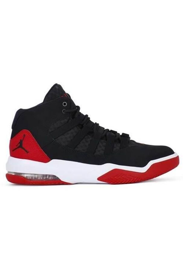 Buty koszykarskie męskie Nike Jordan Max Aura. Zapięcie: sznurówki. Kolor: czarny. Materiał: materiał, skóra. Szerokość cholewki: normalna