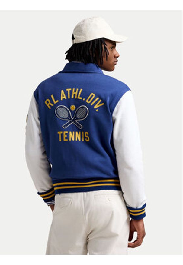 Polo Ralph Lauren Kurtka bomber 710964979001 Niebieski Regular Fit. Typ kołnierza: polo. Kolor: niebieski. Materiał: bawełna
