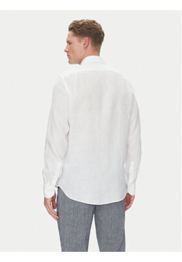 PAUL & SHARK - Paul&Shark Koszula 25413180CF Biały Regular Fit. Kolor: biały. Materiał: len