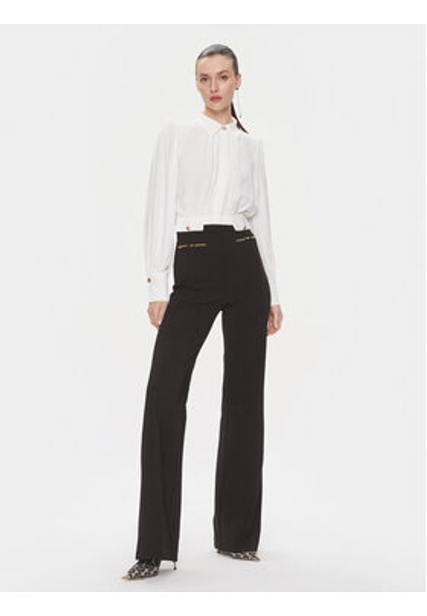 Elisabetta Franchi Koszula CA-T25-41E2-V350 Biały Regular Fit. Kolor: biały. Materiał: wiskoza