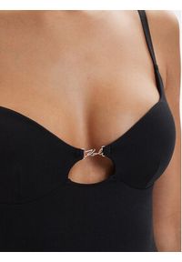 Karl Lagerfeld - KARL LAGERFELD Body B1W47049 Czarny Slim Fit. Typ kołnierza: dekolt w karo. Kolor: czarny. Materiał: bawełna #4