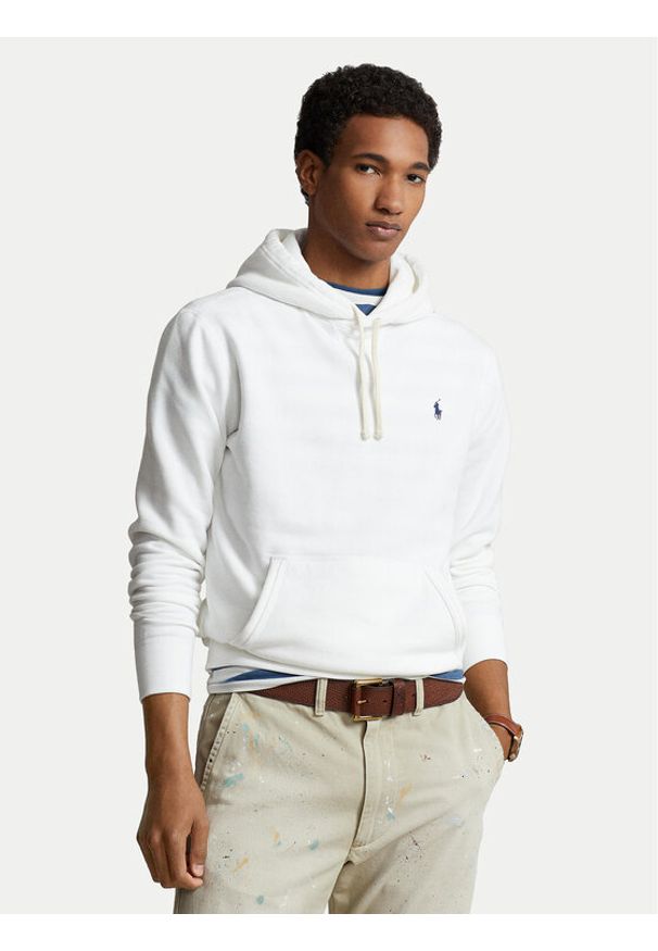 Polo Ralph Lauren Bluza Fleece 710766778009 Biały Regular Fit. Typ kołnierza: polo. Kolor: biały. Materiał: bawełna