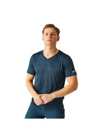 Regatta - Koszulka trekkingowa męska REGATTA Fingal V-Neck. Kolor: niebieski. Sport: turystyka piesza #1