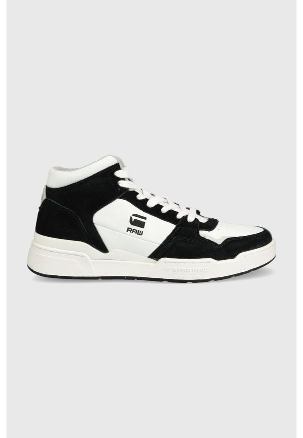 G-Star RAW - G-Star Raw sneakersy attacc mid kolor czarny. Nosek buta: okrągły. Zapięcie: sznurówki. Kolor: czarny. Materiał: guma. Szerokość cholewki: normalna