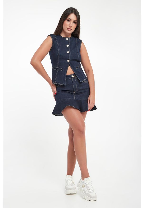 Liu Jo - Spódnica jeansowa mini LIU JO. Materiał: jeans