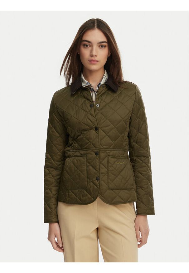 Barbour Kurtka przejściowa Deveron LQU1012OL51 Zielony Regular Fit. Kolor: zielony. Materiał: syntetyk