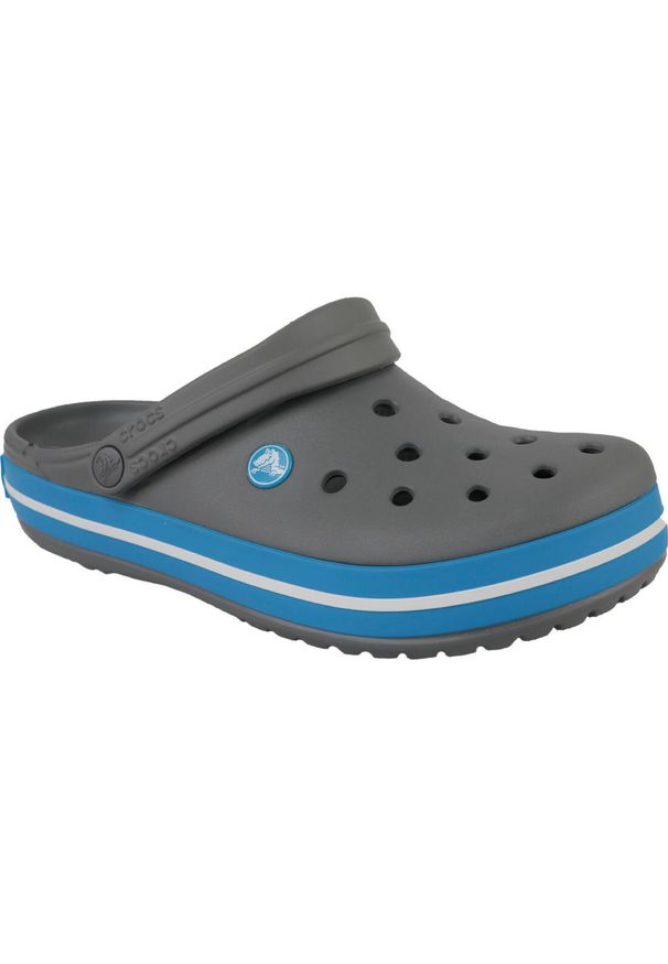 Buty do chodzenia męskie Crocs Crocband. Zapięcie: bez zapięcia. Kolor: wielokolorowy, szary. Materiał: guma, syntetyk, materiał. Szerokość cholewki: normalna. Sport: turystyka piesza