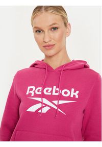 Reebok Bluza Fleece Hoodie Różowy Regular Fit. Kolor: różowy. Materiał: bawełna, syntetyk #3