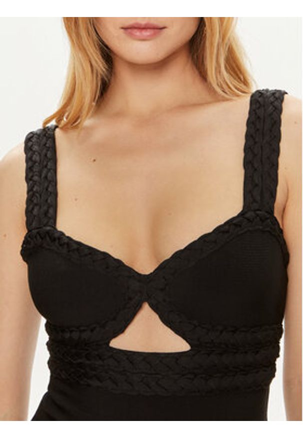 Guess Sukienka koktajlowa W4YK51 Z2XY0 Czarny Bodycon Fit. Kolor: czarny. Materiał: wiskoza. Typ sukienki: bodycon. Styl: wizytowy