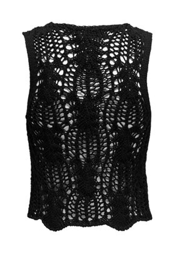 only - ONLY Top Lizzy 15343882 Czarny Regular Fit. Kolor: czarny. Materiał: syntetyk