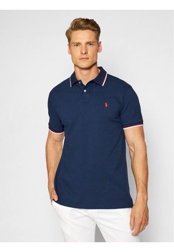 Polo Ralph Lauren Polo Classics 710842621003 Granatowy Slim Fit. Typ kołnierza: polo. Kolor: niebieski. Materiał: bawełna