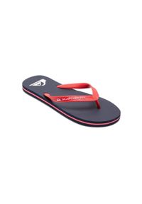 Japonki plażowe męskie Quiksilver Molokai Core. Okazja: na plażę. Kolor: czerwony. Materiał: guma, syntetyk