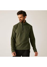 Regatta - Thompson Męski lekki polar turystyczny z zamkiem błyskawicznym do połowy. Kolor: zielony. Materiał: polar. Sport: turystyka piesza #1