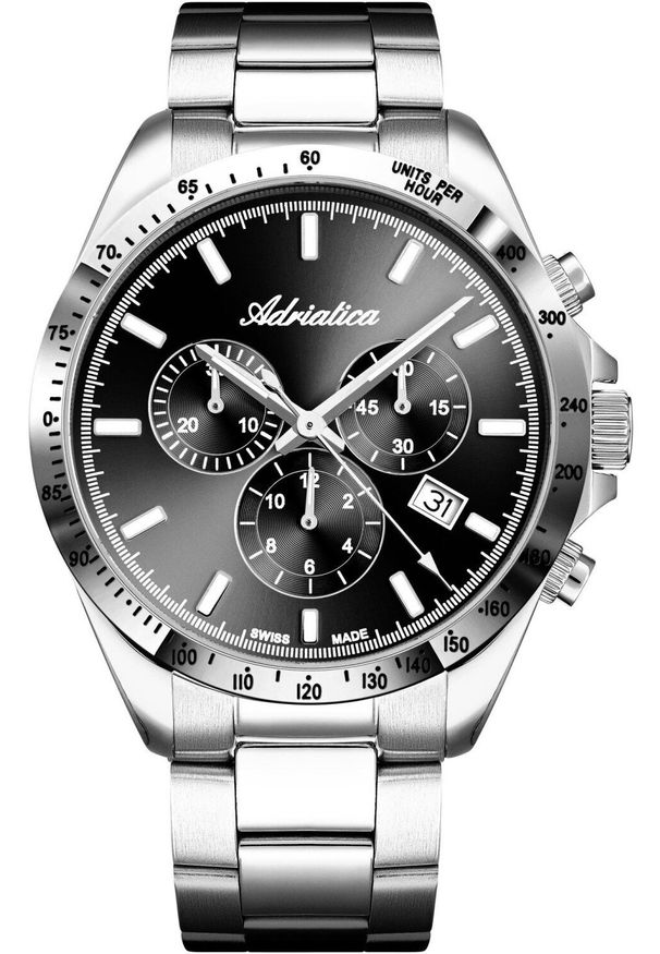 Zegarek Adriatica Zegarek męski Adriatica A1053.5114CH srebrny. Kolor: srebrny