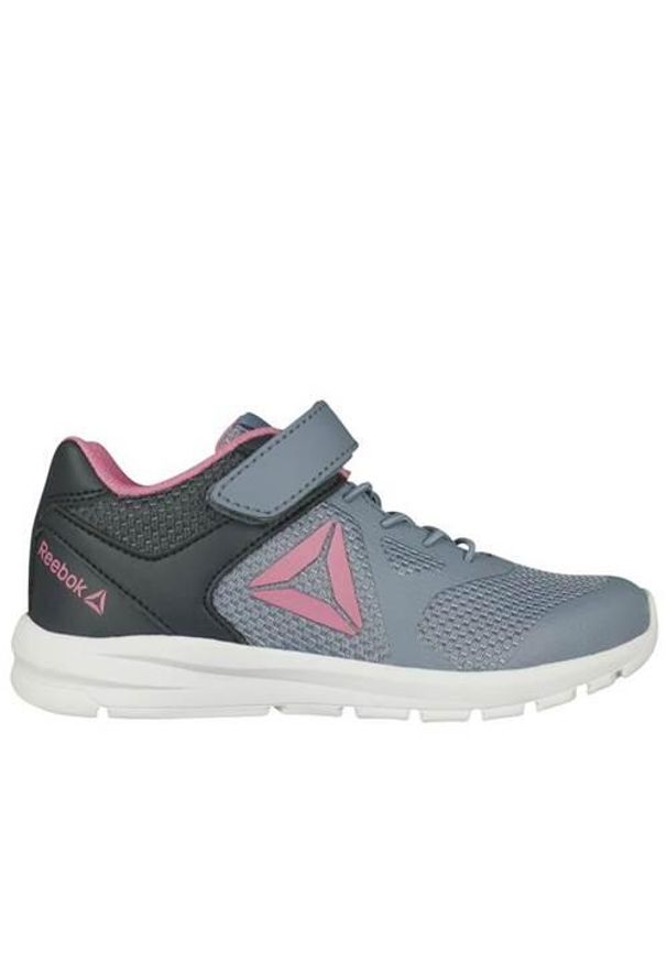 Buty do chodzenia dla dzieci Reebok Rush Runner. Zapięcie: rzepy. Kolor: szary. Materiał: syntetyk, tkanina, materiał. Szerokość cholewki: normalna. Sport: turystyka piesza