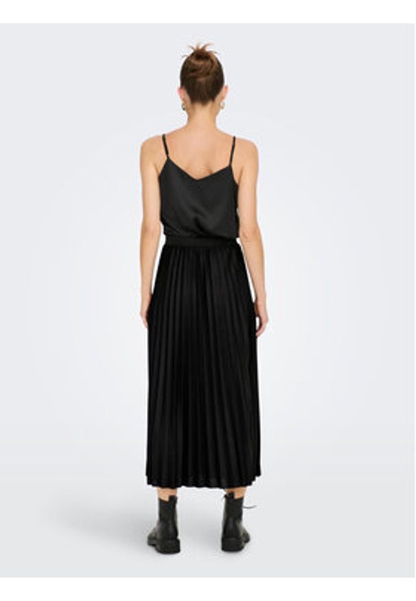 only - ONLY Spódnica plisowana 15277887 Czarny Regular Fit. Kolor: czarny. Materiał: syntetyk