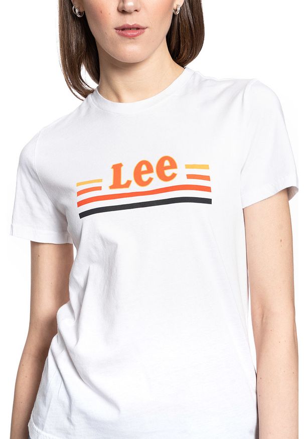Lee - DAMSKI T-SHIRT LEE ESSENTIAL SLIM TEE BRIGHT WHITE L41HEPLJ 112108962