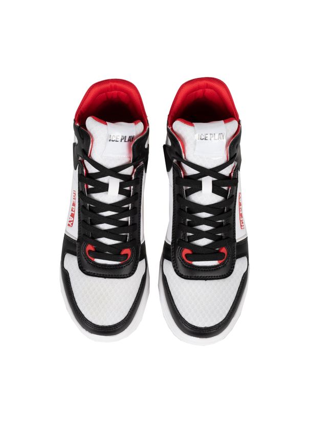 Ice Play Sneakersy | YALE001M3YM1 | Mężczyzna | Czarny, Biały. Okazja: na spacer, na co dzień. Nosek buta: okrągły. Kolor: czarny, biały, wielokolorowy. Materiał: skóra ekologiczna, tkanina. Sport: turystyka piesza