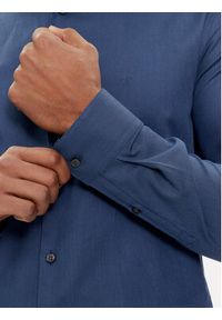 Calvin Klein Koszula Tonal Structure K10K112592 Granatowy Slim Fit. Kolor: niebieski. Materiał: bawełna