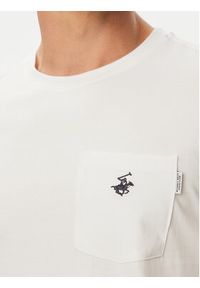 Beverly Hills Polo Club T-Shirt P-SS26M-TS414000 Biały Regular Fit. Typ kołnierza: polo. Kolor: biały. Materiał: bawełna #3