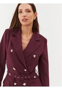 Maryley Sukienka codzienna 23IB372/41GI Bordowy Regular Fit. Okazja: na co dzień. Kolor: czerwony. Materiał: syntetyk. Typ sukienki: proste. Styl: casual #5