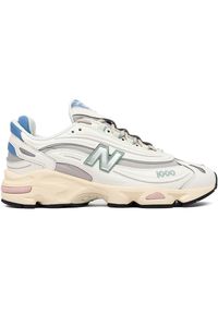 Buty męskie New Balance M1000WA – białe. Kolor: biały. Materiał: materiał, skóra, syntetyk. Szerokość cholewki: normalna