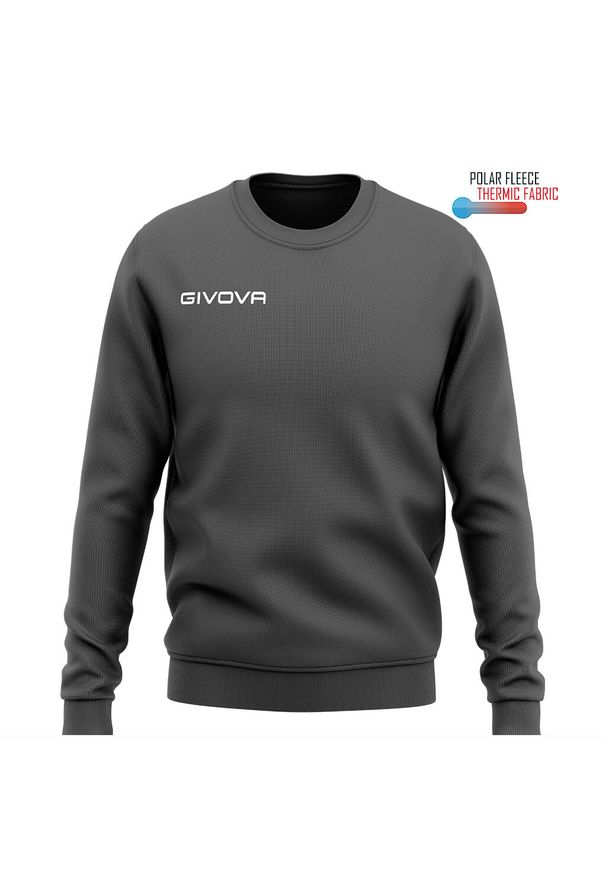 Givova Polarfleece Sport bluza 4xl - ciepłe i oddychające. Kolor: szary. Sport: piłka nożna