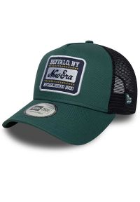 Czapka unisex New Era Patch 9FORTY A-Frame Trucker 60771792 - zielona. Kolor: zielony. Materiał: poliester, bawełna, materiał #1