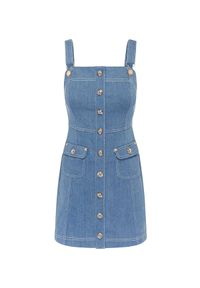 ALICE MCCALL - Niebieska sukienka Woodstock. Kolor: niebieski. Materiał: bawełna, elastan. Wzór: aplikacja, gładki. Sezon: wiosna. Długość: mini #2