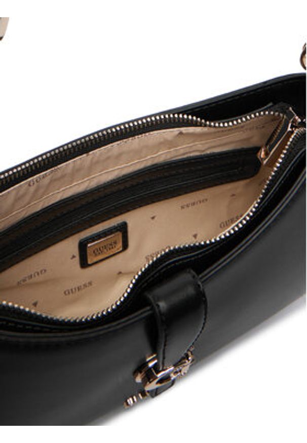 Guess Torebka Carrie HWVG9 896180 Czarny. Kolor: czarny. Materiał: skórzane
