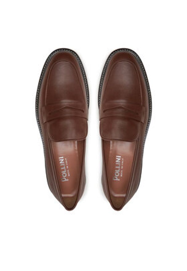 Pollini Lordsy SA10093G1LTDG217 Brązowy. Kolor: brązowy. Materiał: skóra