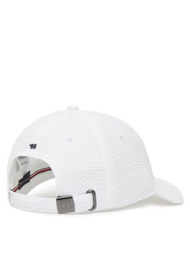 TOMMY HILFIGER - Tommy Hilfiger Czapka z daszkiem Flag Seersucker 6 Panel AM0AM13427 Biały. Kolor: biały. Materiał: poliester