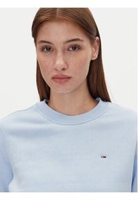Tommy Jeans Bluza Tjw Reg S Flag Crew DW0DW19959 Błękitny Regular Fit. Kolor: niebieski. Materiał: bawełna #4