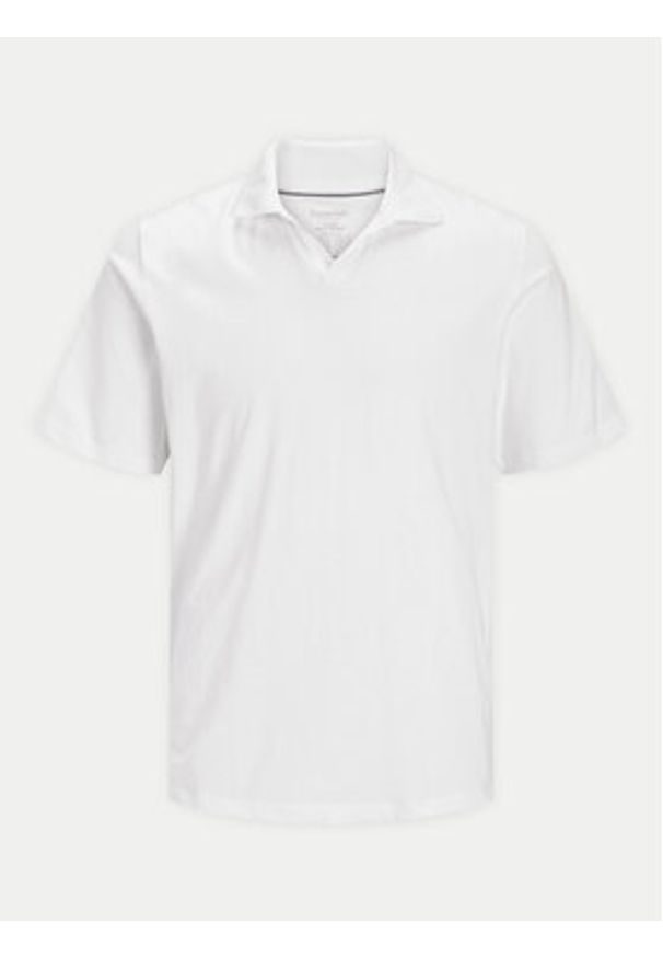 Jack & Jones - Jack&Jones Polo Summer 12246712 Biały Regular Fit. Typ kołnierza: polo. Kolor: biały. Materiał: bawełna