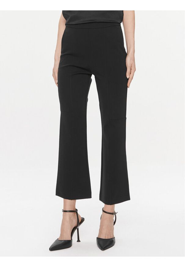 Max Mara Leisure Spodnie materiałowe Glasgow 2416781017 Czarny Regular Fit. Kolor: czarny. Materiał: wiskoza