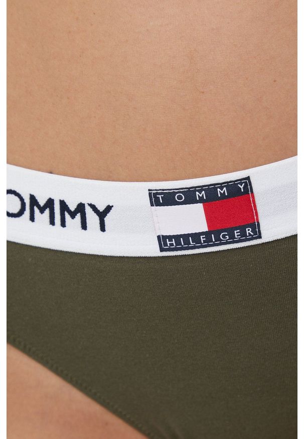 TOMMY HILFIGER - Tommy Hilfiger figi kolor zielony. Kolor: zielony. Materiał: materiał