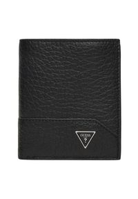 Guess - GUESS Czarny portfel męski Torino Bifold. Kolor: czarny. Materiał: skóra