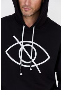 PALM ANGELS Czarna bluza męska z białym printem, Rozmiar S. Typ kołnierza: kaptur. Kolor: czarny. Materiał: prążkowany. Wzór: nadruk #3