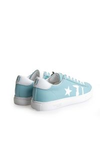 Trussardi Jeans Sneakersy | 79A00308 | Kobieta | Niebieski. Nosek buta: okrągły. Kolor: niebieski. Materiał: skóra ekologiczna. Wzór: nadruk