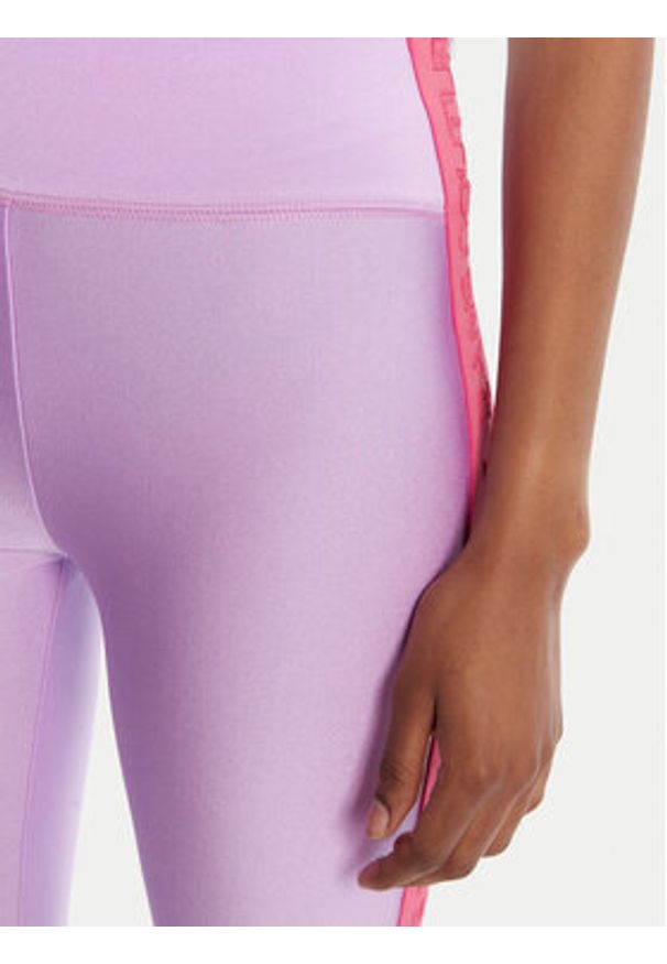 Versace Jeans Couture Legginsy 79HAC114 N0008 Fioletowy Slim Fit. Kolor: fioletowy. Materiał: syntetyk