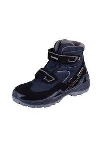 Buty trekkingowe dla dzieci Lowa Milo Gtx Mid Schwarz Navy Textil. Wysokość cholewki: za kostkę. Zapięcie: rzepy. Kolor: niebieski. Materiał: materiał. Szerokość cholewki: normalna