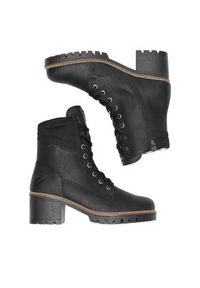 Rieker Trzewiki Y8610-00 Czarny. Kolor: czarny. Materiał: materiał #6