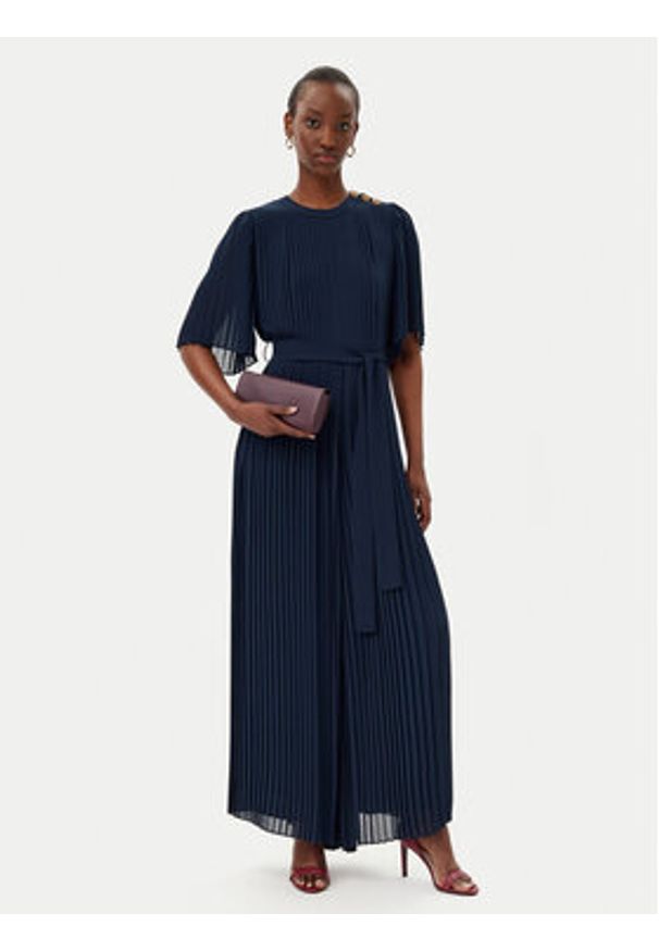 TwinSet - TWINSET Kombinezon 251TP2050 Granatowy Loose Fit. Kolor: niebieski. Materiał: syntetyk