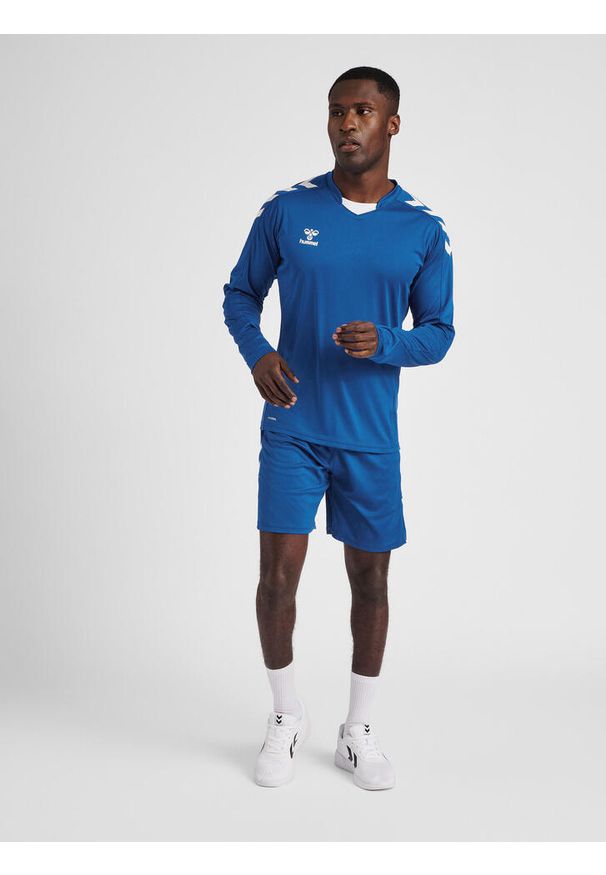 Jersey Hummel hmlCore. Kolor: niebieski. Materiał: jersey. Długość rękawa: długi rękaw. Długość: długie. Sport: piłka nożna