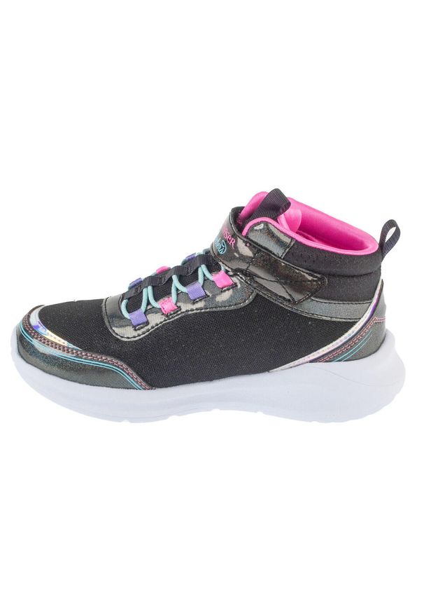 skechers - Buty sportowe Sneakersy dziewczęce, S-Lights: Unicorn Chaser - Jumping Magic. Okazja: na co dzień. Kolor: czarny. Sport: turystyka piesza