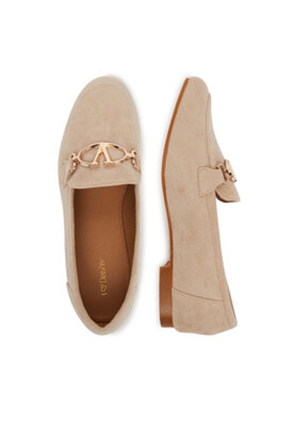 DeeZee Loafersy 200-1 Beżowy. Kolor: beżowy. Materiał: materiał
