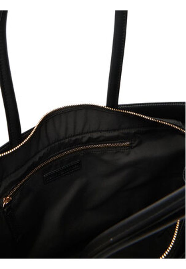 TOMMY HILFIGER - Tommy Hilfiger Torebka Th Logotape Tote AW0AW18742 Czarny. Kolor: czarny. Materiał: skórzane