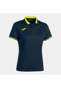 Koszulka polo tenisowa damska Joma Championship VI. Typ kołnierza: polo. Kolor: wielokolorowy, niebieski, żółty. Sport: tenis #1