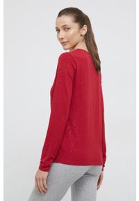 Emporio Armani Underwear Longsleeve piżamowy 164273.1A225 damski kolor czerwony. Kolor: czerwony. Materiał: dzianina. Długość: długie #4