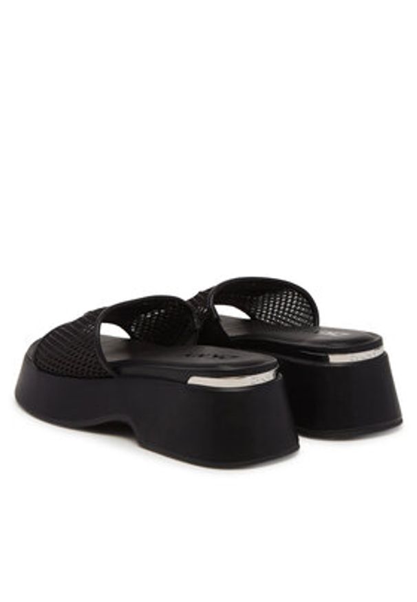 DKNY Klapki K1537441 Czarny. Kolor: czarny. Materiał: skóra